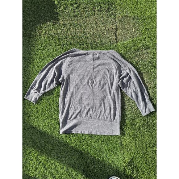 Nike Sweater Womens XS Gray Swoosh Logo Crewneck Pullover Organic Cotton Blend - Picture 2 of 7